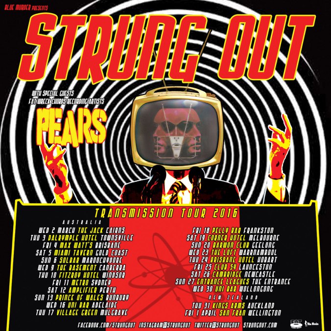 Strung Out PEARS Australia New Zealand Tour 2016